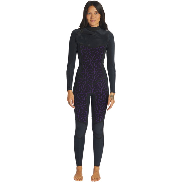 Billabong Womens Synergy 5/4mm Chest Zip Wetsuit ABJW100131 - Wild Black